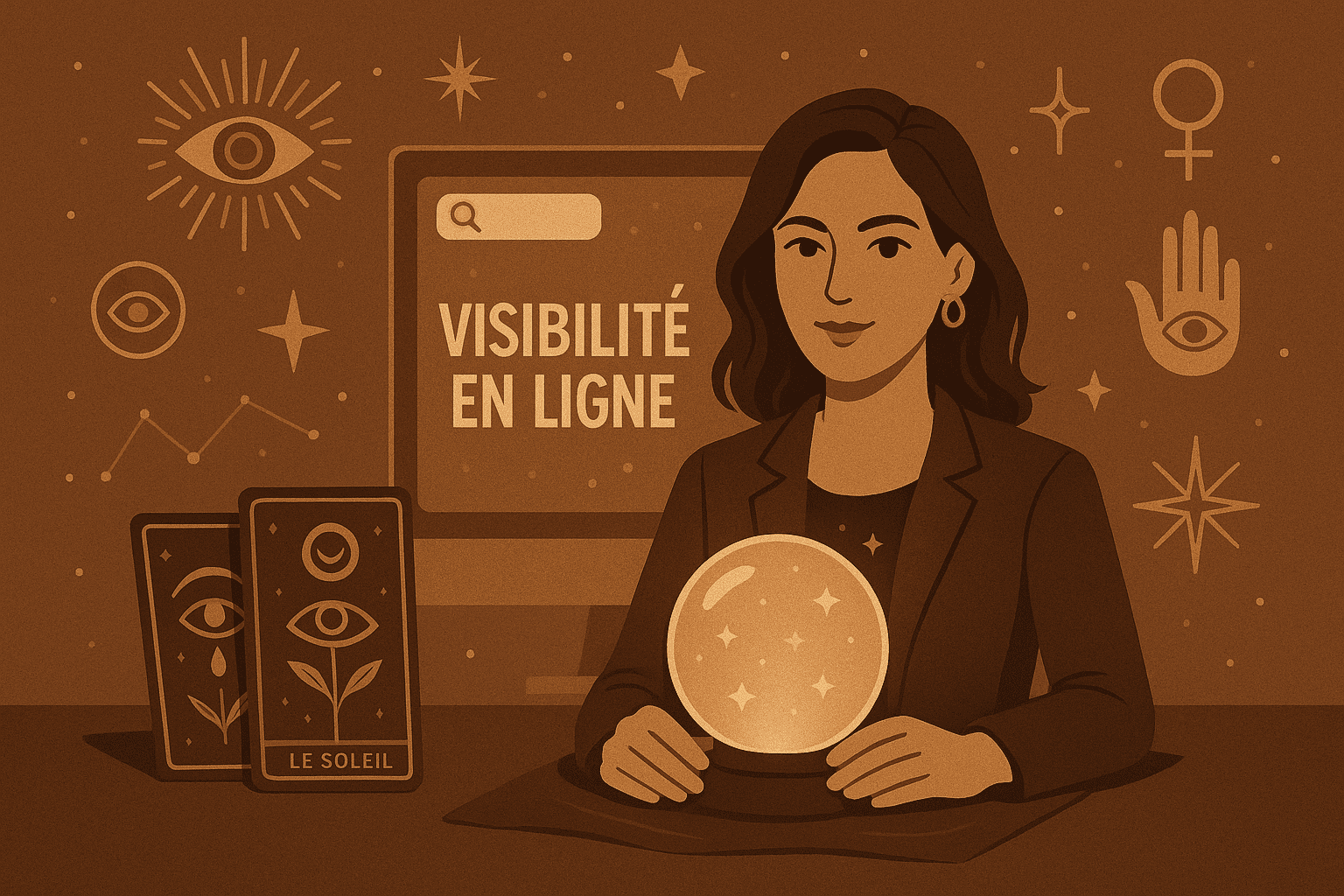 Professionnelle de la voyance face au défi de la visibilité en ligne
